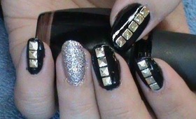 † Gold Studded Nail Art Tutorial †