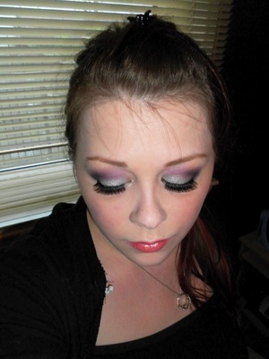 A purple and silver look