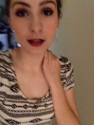Crappy quality but my first dark lip look! 