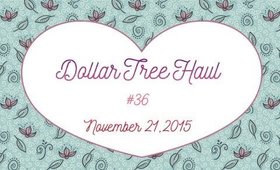 Dollar Tree Haul #36 | November 21, 2015 | PrettyThingsRock