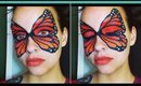 Halloween Series 2017: Monarch Butterfly Mask face paint tutorial