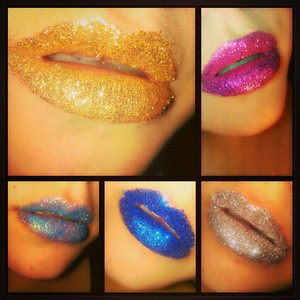 What girl doesn't love playing with glitter? Lol