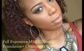 Full Exposure palette+ MUFE Ultra HD Foundation + Champage Pop