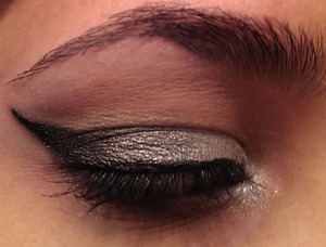 Black to silver gradient winged look.