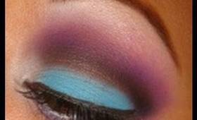 Baby Blue & Purple Smokey Eye