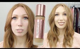 Makeup Revolution Conceal & Define Foundation FIRST IMPRESSION! | Chloe Luckin