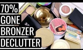 MAKEUP DECLUTTER 2018! BRONZERS AND FACE PALETTES