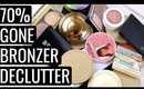 MAKEUP DECLUTTER 2018! BRONZERS AND FACE PALETTES