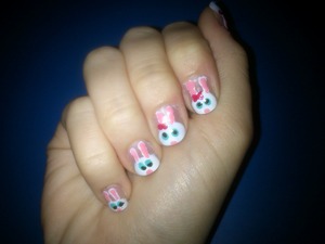 Cute and easy nail art for easter!