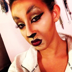 Lion from wizard of oz inspired makeup 