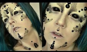 ALIEN LACE MAKEUP TUTORIAL. FANTASY MAKE-UP TUTORIAL. HOW-TO EXTRATERRESTRIAL
