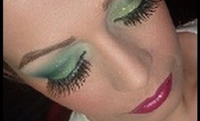 green glitter eyes for Christmas No2 GR