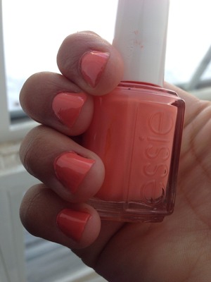 Very simple nails for the summer time. This color is called Tart Deco,you can find it at any local retail store. :)