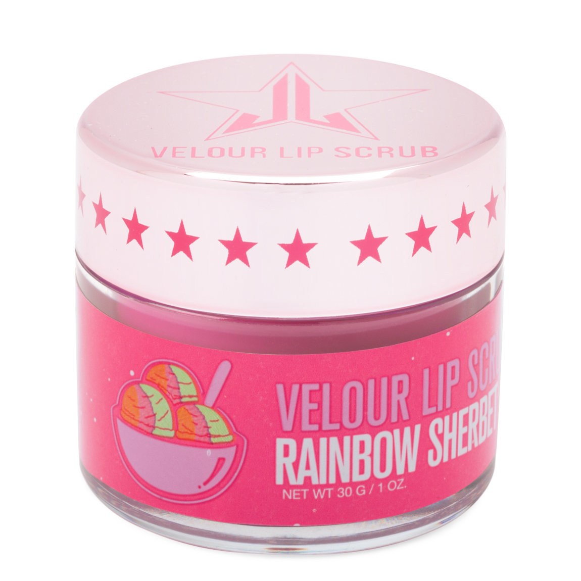 Jeffree Star Cosmetics Velour Lip Scrub Rainbow Sherbert alternative view 1.