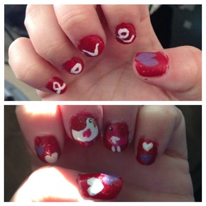 Valentine nails 