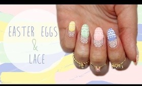 Easter Nails| Pastel Eggs & Lace ♡