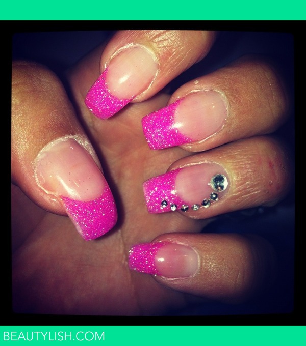 pink glitter nails:) | Nathalie J.'s Photo | Beautylish