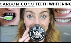 CARBON COCO TEETH WHITENING REVIEW + DEMO | Activated Charcoal Tooth Polish