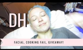 Daily Hayley | Facial for Acne, Cooking Fail, Makeup Giveaway!