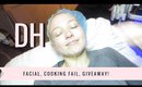 Daily Hayley | Facial for Acne, Cooking Fail, Makeup Giveaway!