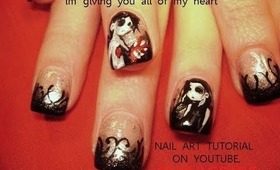 emo cartoon; i give you all of my heart: robin moses nail art tutorial