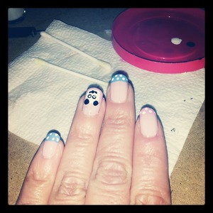 Easy panda nails