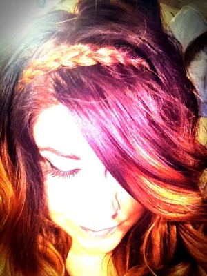 Purple ombré with hair braid  from own hair . 

Follow me on Instagram @pressured