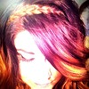Purple ombré with hair braid 