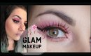 Easy Glam Spring Makeup / Pink And Orange Makeup With Glitter