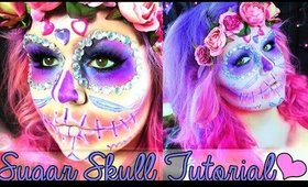 Glittery Sugar Skull Halloween Makeup Tutorial