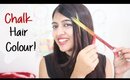 Hair Coloring With CHALK ___ | How to Color Hair at Home? |  SuperWowStyle Prachi