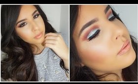 Sparkly Teal and Red Brown Makeup Tutorial