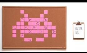 DIY ♥ Space Invaders Wall Art / New Year's Resolution
