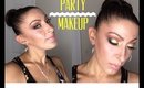 Party Makeup | Gold Glitter