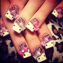 Hello Kitty nails.