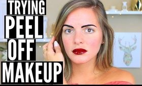 TRYING PEEL OFF MAKEUP | TEST IT OUT THURSDAY | Casey Holmes