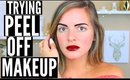 TRYING PEEL OFF MAKEUP | TEST IT OUT THURSDAY | Casey Holmes