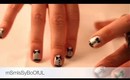 2012 Golden Globe inspired tuxedo nails tutorial (easy & quick)