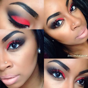 Hot red eyeshadow from Magnolia Makeup! 

Follow me on Instagram @muashaleena to see my daily makeup pics :) 

YouTube : ShaLeenaB MUA 
