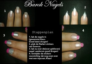 nails pink barok