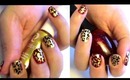 NAILS: LEOPARD WITH RED & GOLD