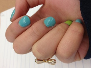 Go u guys like my new ring and I reprinted my nails!!!! :)