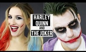 HARLEY QUINN + THE JOKER Halloween Makeup Tutorial ♡ Couples Costumes | JamiePaigeBeauty