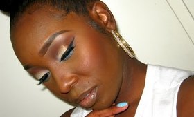 Spring into Neutral :: Yellow Brown and teal makeup look