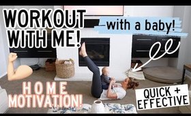 WORKOUT AT HOME WITH ME AND MY BABY! QUICK 20 MINUTE FULL BODY WORKOUT | Kendra Atkins