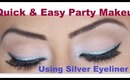 Silver Eyeliner Tutorial - Quick and Easy Party Makeup - MakeupByLeeLee