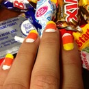 Candy corn nails.