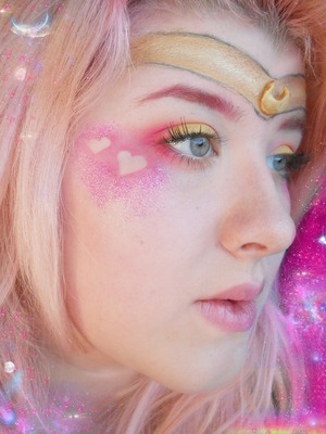 A fun and bright Sailor Chibi Moon Makeup i did for the german "Makeup Dreamz"-Makeup round by the german beauty-blogger Talasia :)