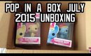 Pop In A Box July 2015 - not so blindfold unboxing