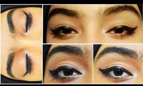 Thourough Step by step Eyeliner Tutorial For Beginners [GRWM] طريقة رسم الأيلينر | REEM